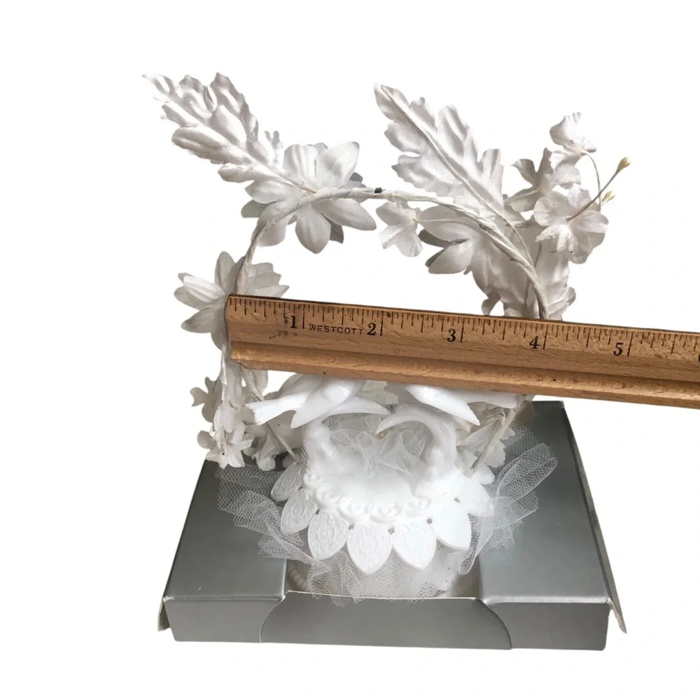 Vintage Wilton Wedding Cake Topper With Doves & Flowers